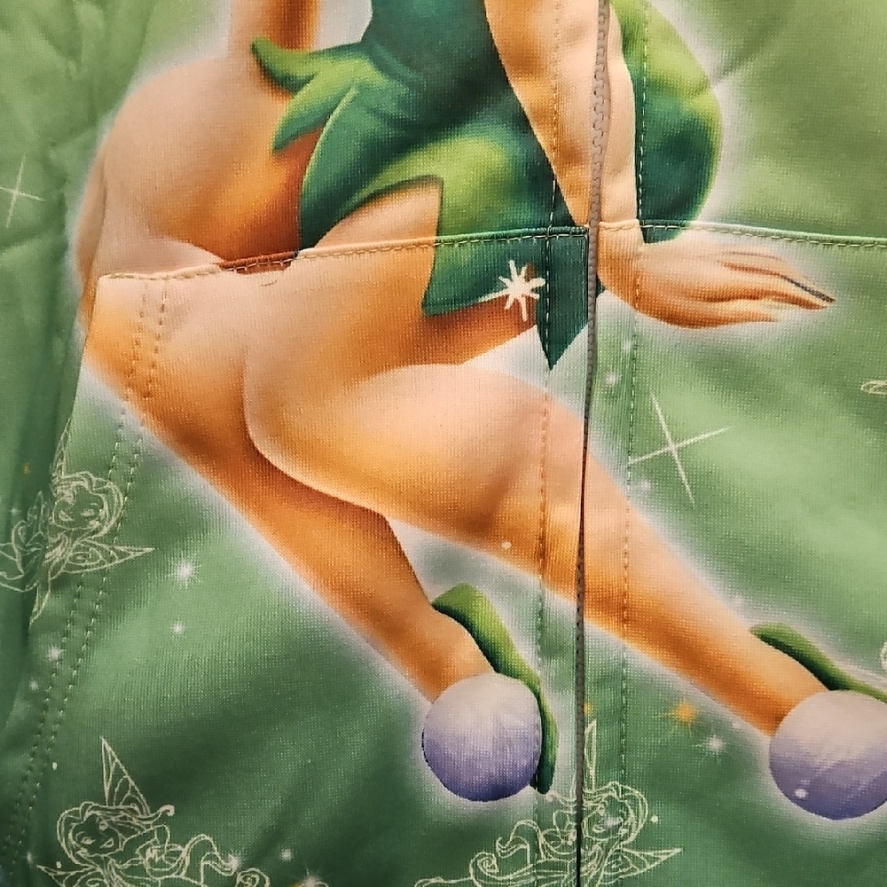 Tinker Bell Green Hoodie New - Picture 5 of 8